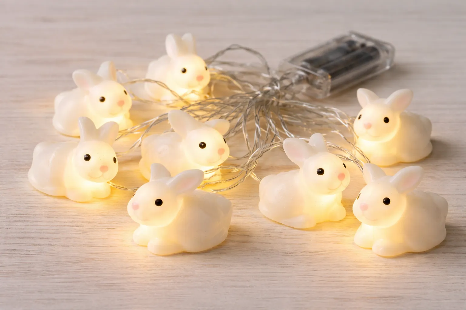 LED svetelná reťaz – zajačiky